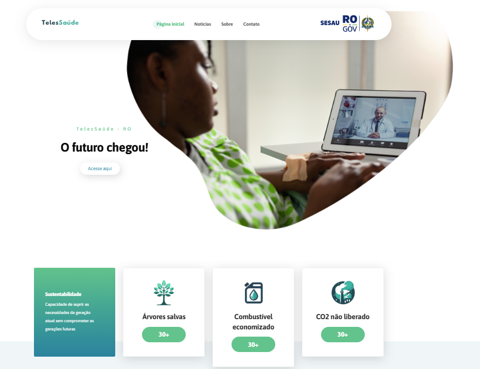 Portal da Telesaúde - Tela Inicial